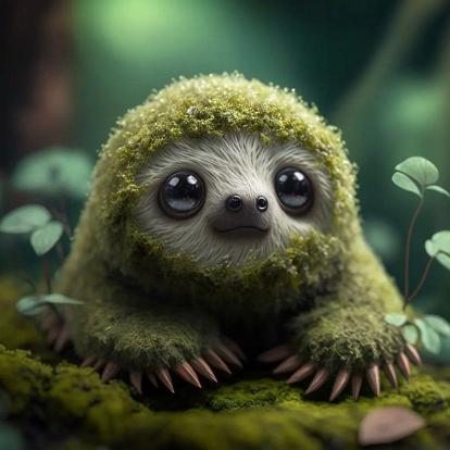 Mossy Baby Sloth - Related Anime Wallpapers wallpaper