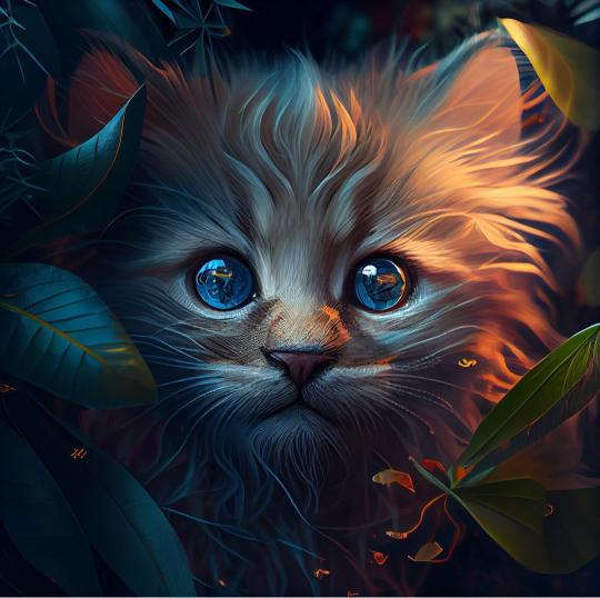 Mystical Cat Portrait - Related Dark Wallpapers wallpaper