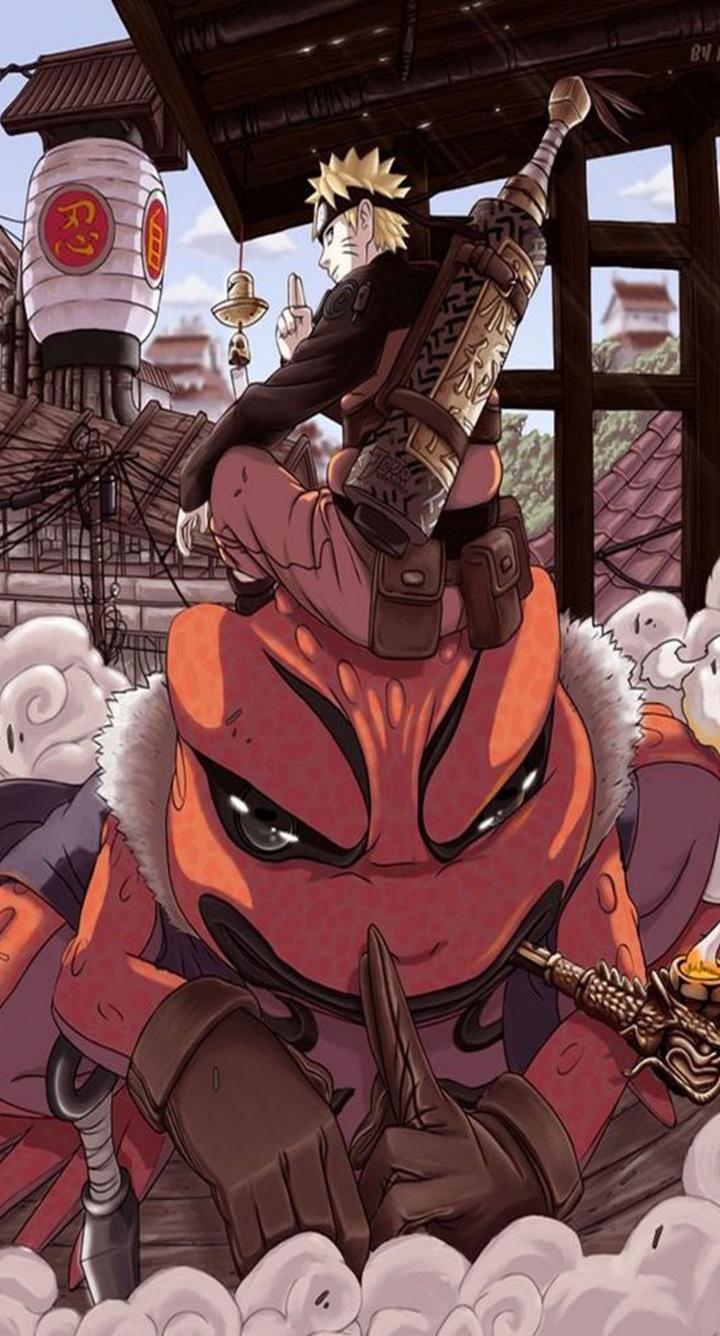 Naruto and Gamabunta Artwork - Related Anime Wallpapers wallpaper