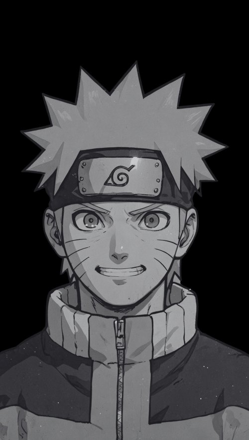 Naruto Grayscale Portrait - Related Anime Wallpapers wallpaper