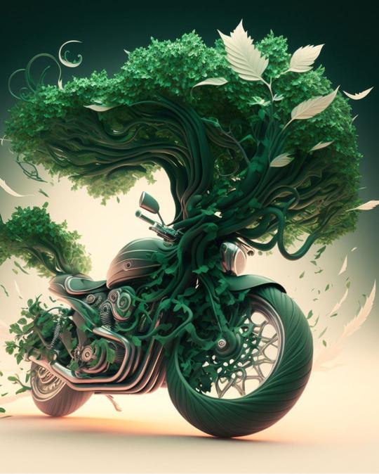 Nature's Motorcycle Embrace - Related Anime Wallpapers wallpaper