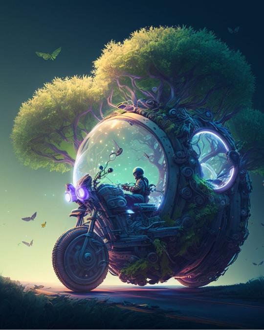 Nature Tech Motorcycle - Related Anime Wallpapers wallpaper