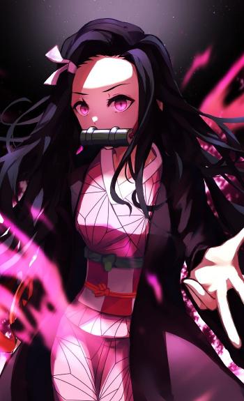 Nezuko Kamado Pink Aura - Related Anime Wallpapers wallpaper