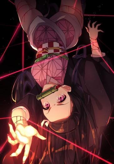 Nezuko's Crimson Gaze - Related Anime Wallpapers wallpaper