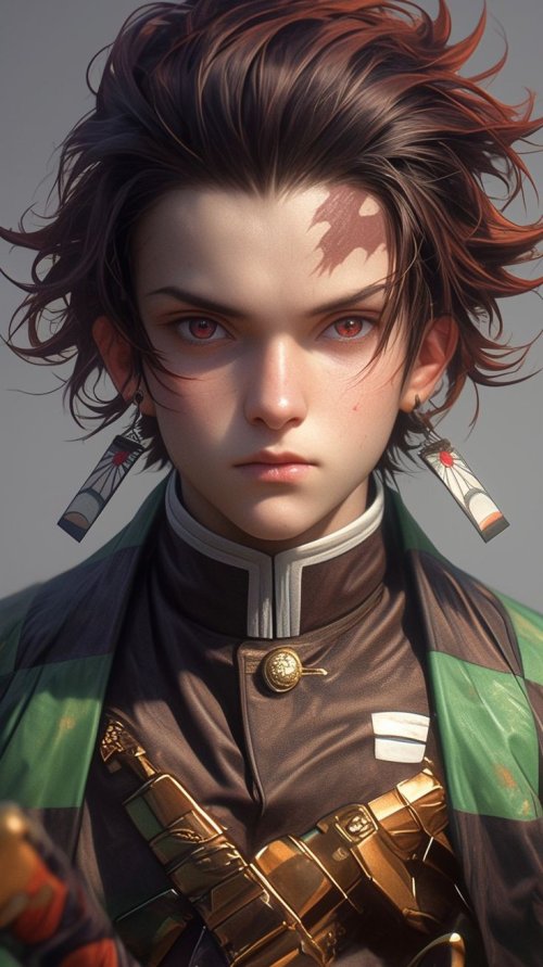 Realistic Tanjiro Kamado Portrait