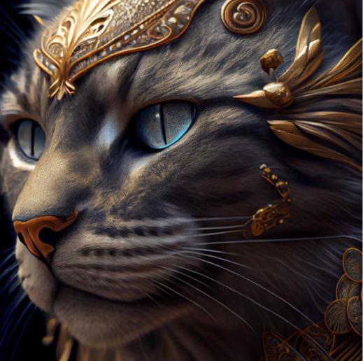 Regal Cat Portrait - Related Anime Wallpapers wallpaper
