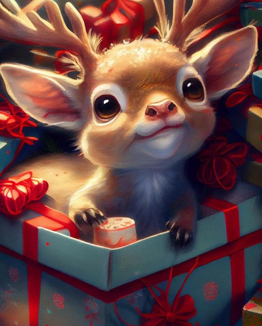 Reindeer in a Gift