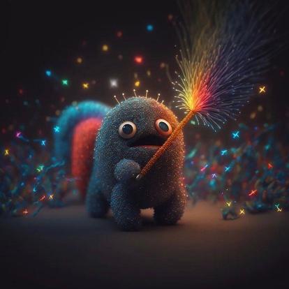 Sparkly Monster Celebration - Related Ghetto Wallpapers wallpaper
