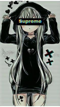Supreme Anime Girl Hoodie - Related Anime Wallpapers wallpaper