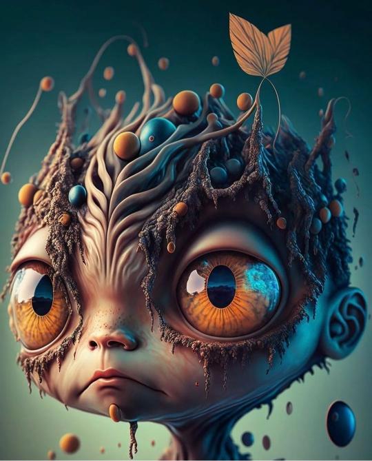Surreal Alien Portrait - Related Anime Wallpapers wallpaper