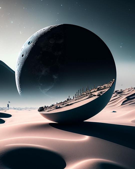 Surreal Desert Planetscape - Related Dark Wallpapers wallpaper