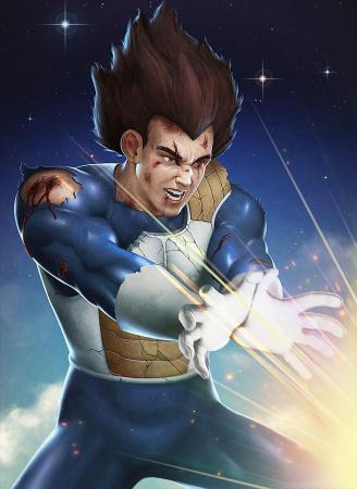 Vegeta's Fierce Energy Blast - Related Anime Wallpapers wallpaper