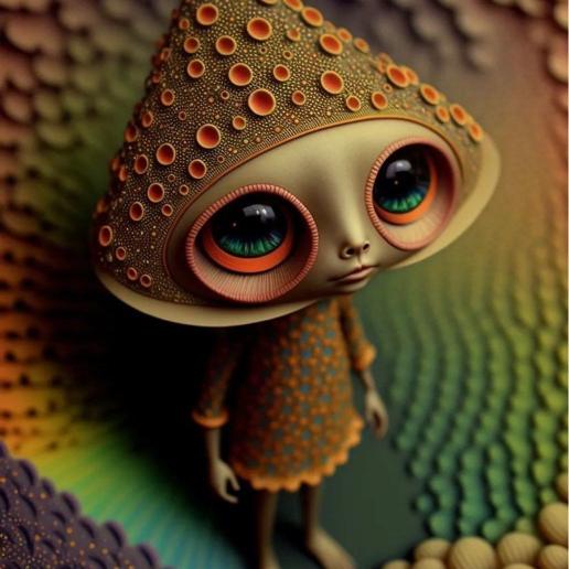 Whimsical Alien Portrait - Related Anime Wallpapers wallpaper