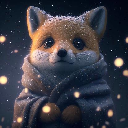 Winter Fox Portrait - Related Anime Wallpapers wallpaper