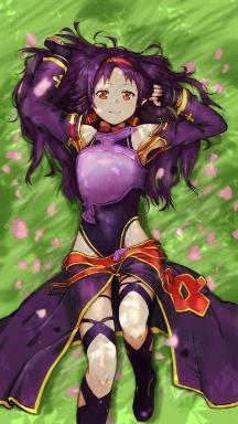 Yuuki Konno Resting - Related Anime Wallpapers wallpaper