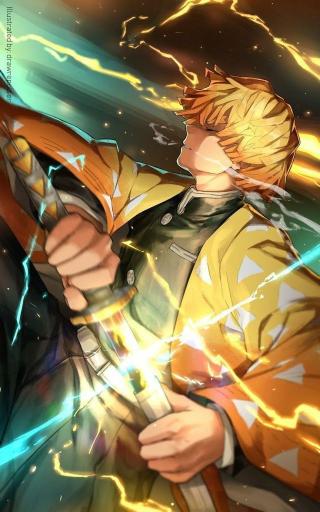 Zenitsu Thunder Breathing Art - Related Anime Wallpapers wallpaper