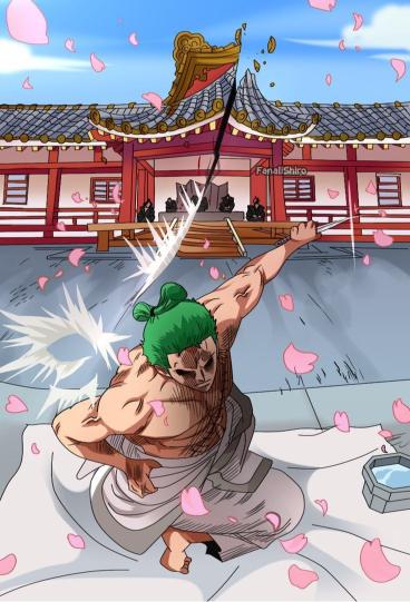 Zoro's Powerful Sword Strike - Related Anime Wallpapers wallpaper