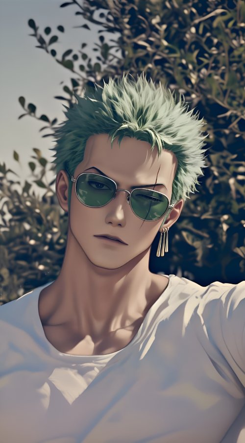 Zoro with Green Hair