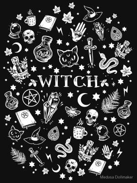 Witchcraft Pattern Wallpaper