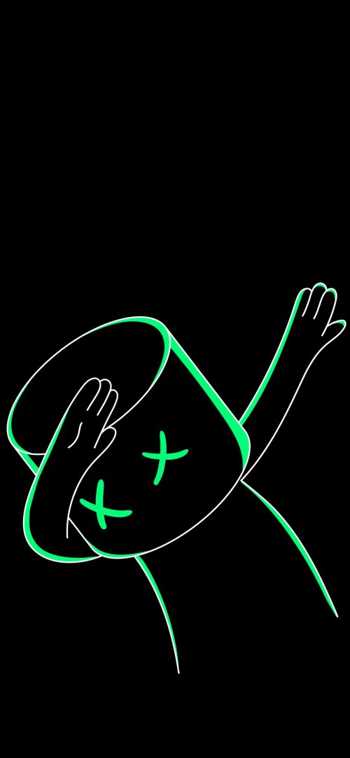 Neon Dab Marshmallow Character