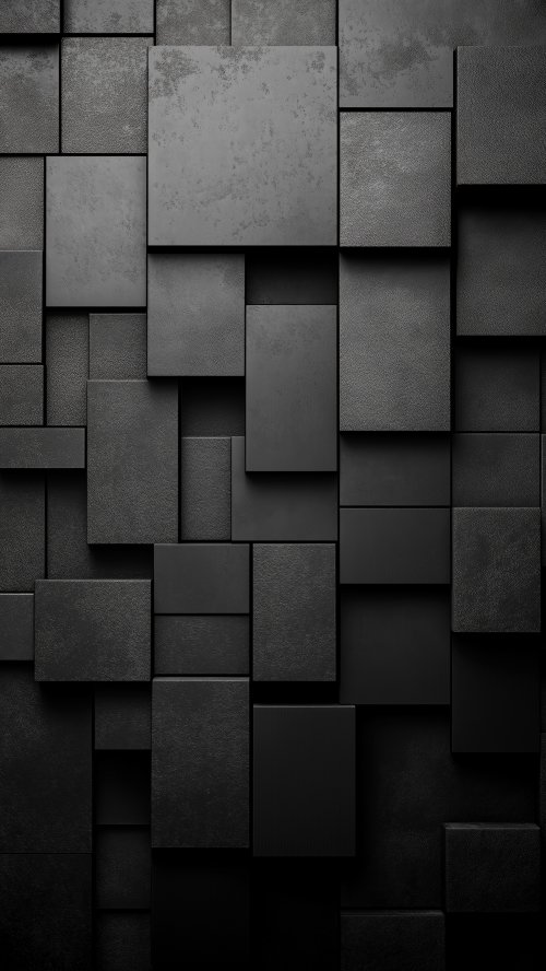 Abstract Black Cubes