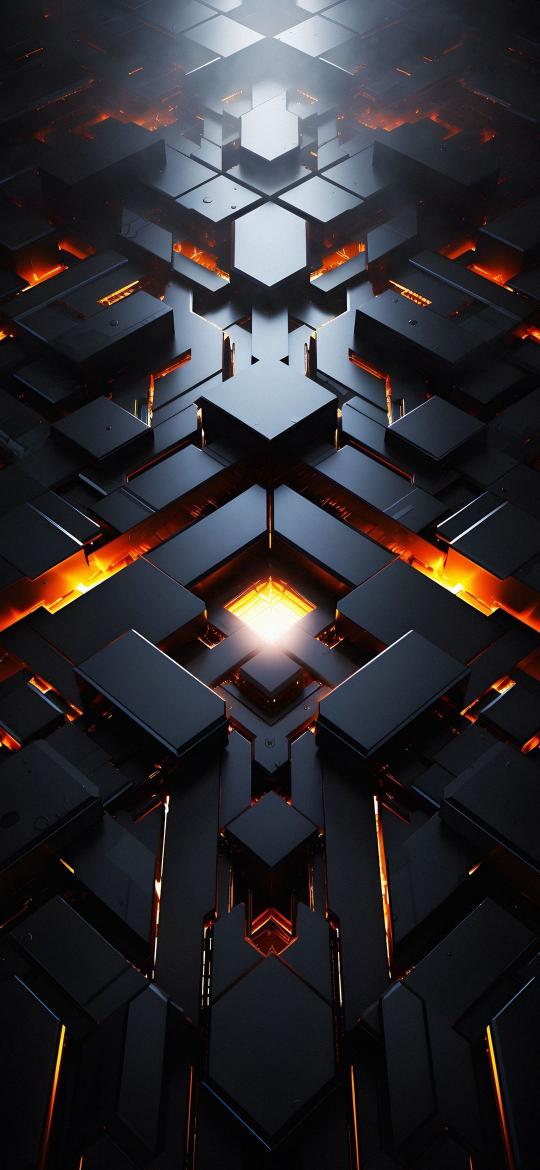 Abstract Glowing Cubes - Related StockWalls wallpaper