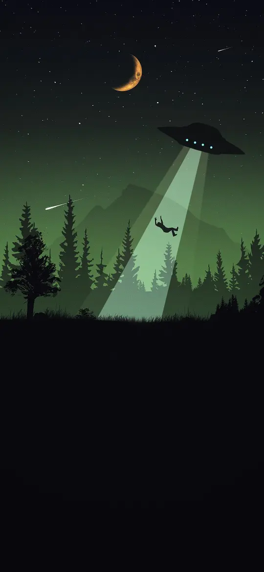 Alien Abduction in Forest - Related Anime Wallpapers wallpaper