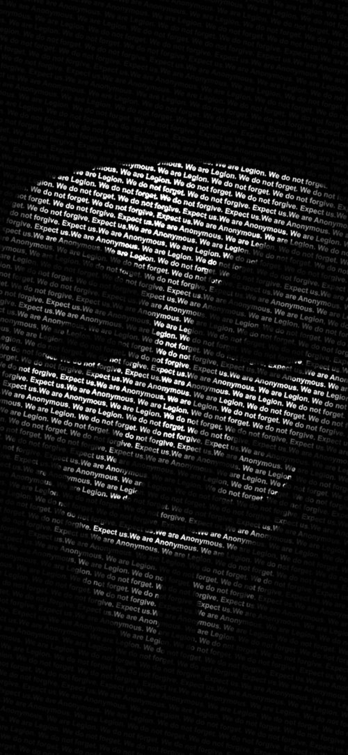 Anonymous Legion Message - Dark Wallpapers Wallpaper
