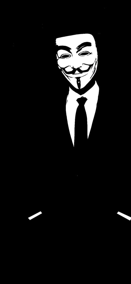 Anonymous Mask Black and White