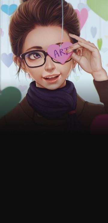 Artsy Girl Portrait - Related Anime Wallpapers wallpaper