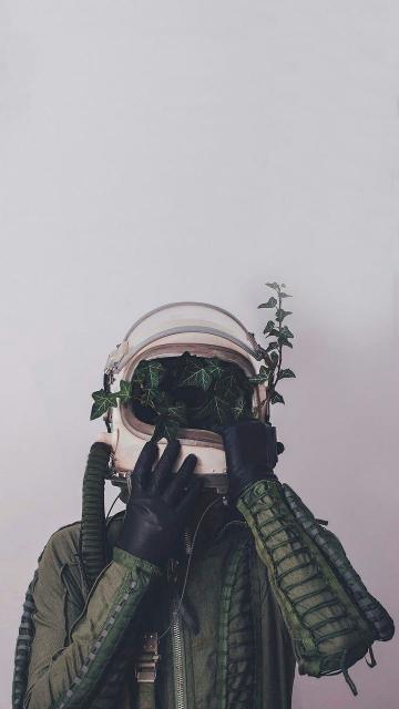 Astronaut Helmet with Ivy - Related Anime Wallpapers wallpaper