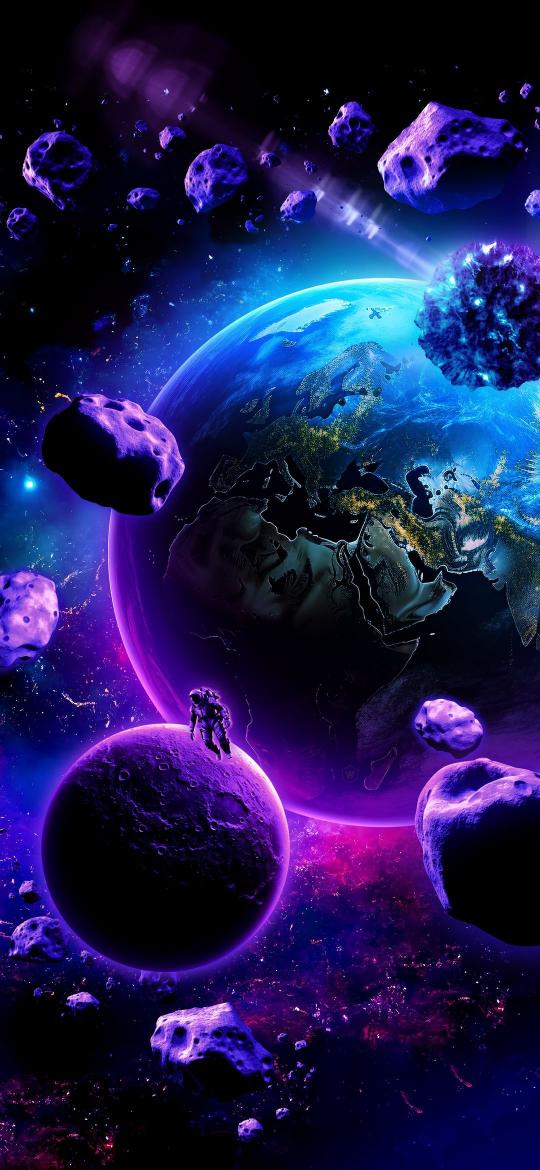 Astronaut in Purple Space - Related Dope Wallpapers wallpaper