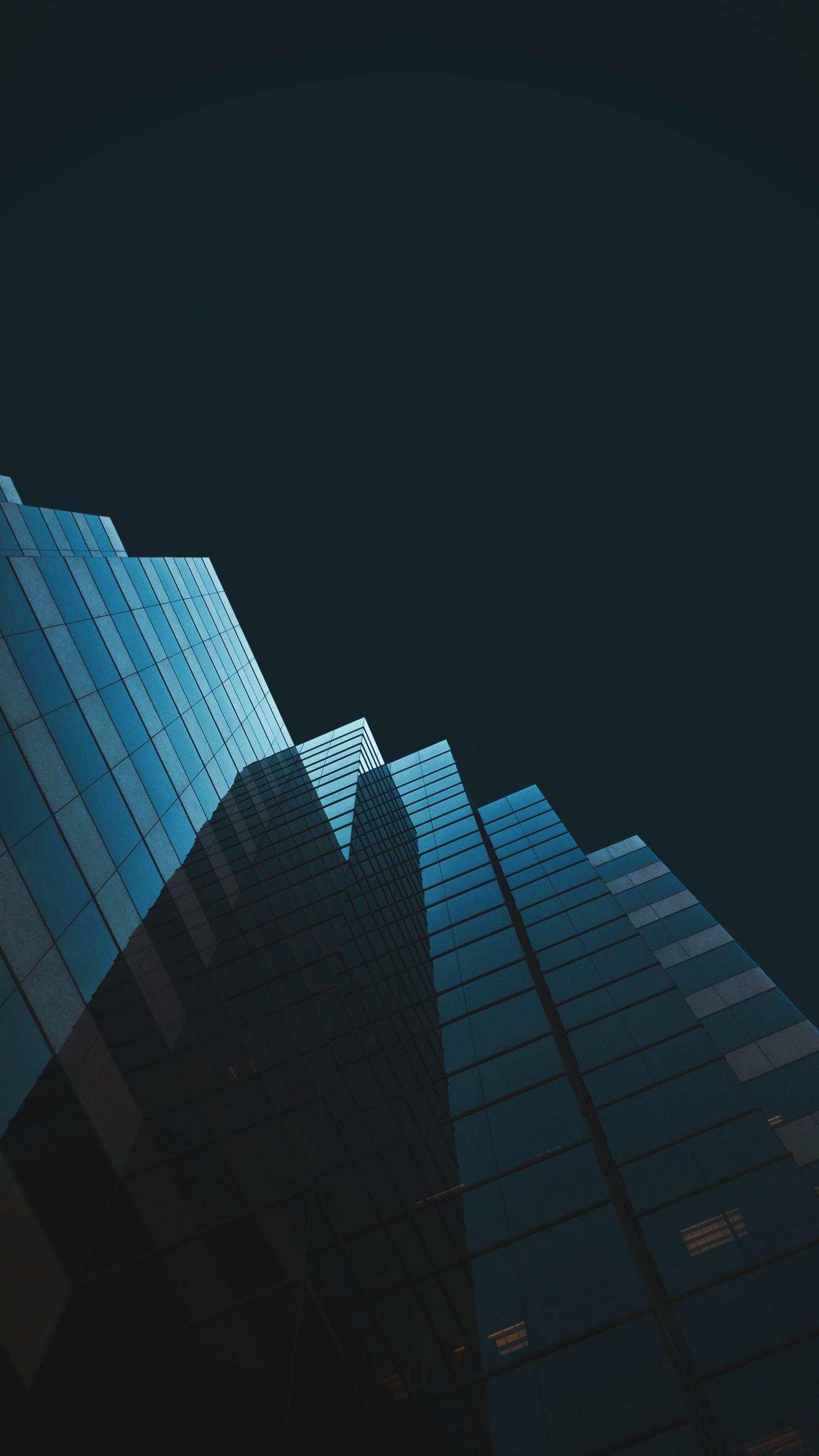 Azure Skyscraper Perspective - Related Dark Wallpapers wallpaper