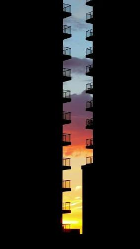Balcony Sunset Silhouette - Related 4K Wallpapers wallpaper