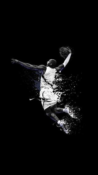 Basketball Player Dunking Art