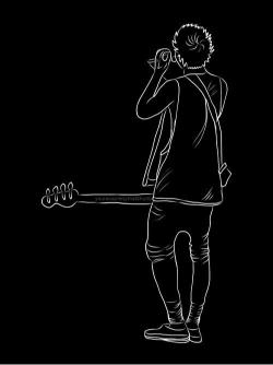 Bass Player Outline