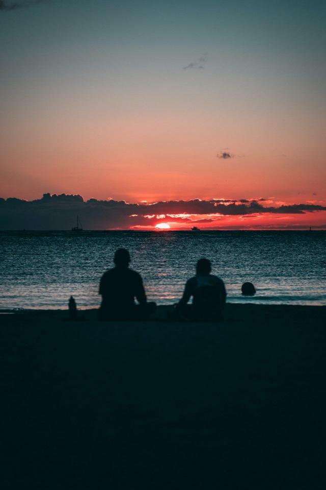 Beach Sunset Silhouette