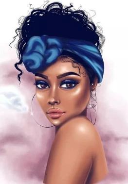 Blue Headwrap Beauty