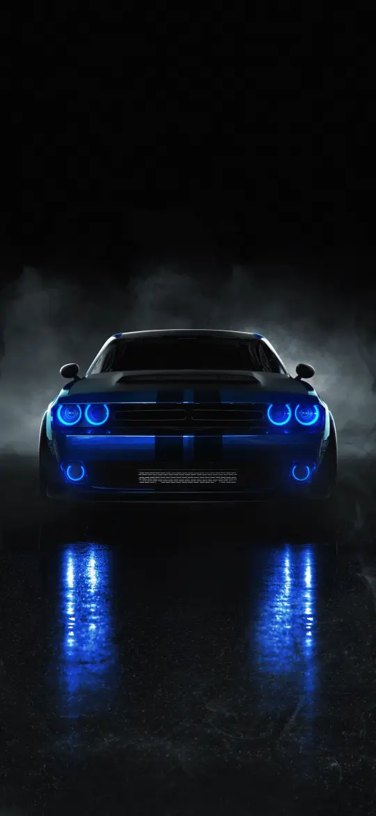 Blue Neon Challenger - Related Dark Wallpapers wallpaper