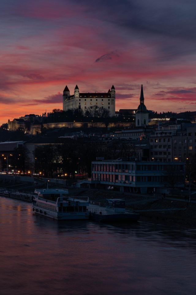 Bratislava Castle Sunset Glow