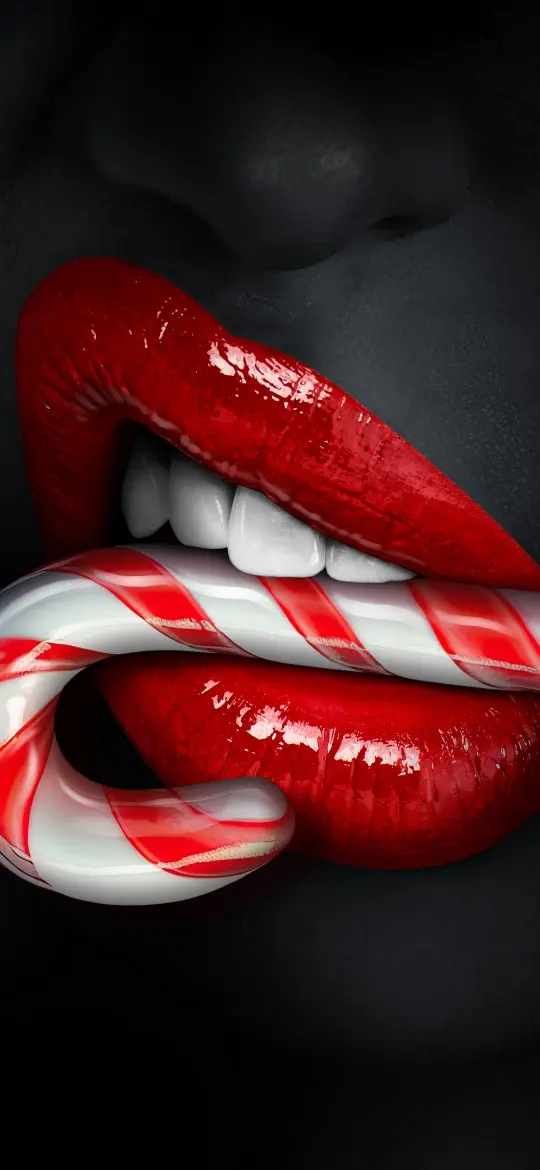 Candy Cane Kiss - Related Dark Wallpapers wallpaper