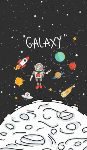 Cartoon Galaxy Adventure - Related Dark Wallpapers wallpaper