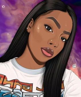 Cartoon Girl Portrait