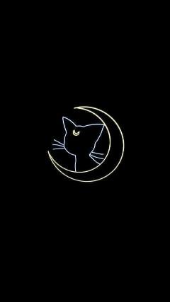 Cat in the Moon - Related Dark Wallpapers wallpaper