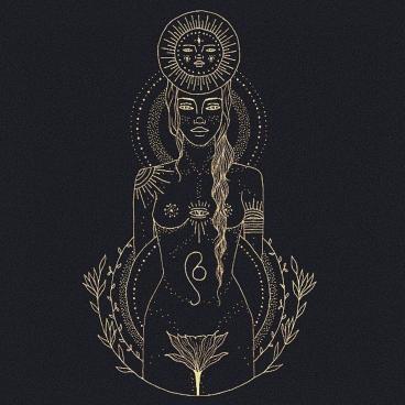 Celestial Goddess Line Art
