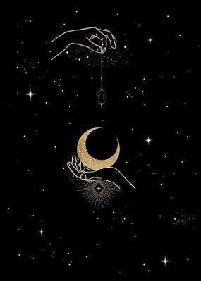 Celestial Hands and Moon