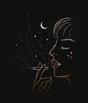 Celestial Smoker Silhouette - Related 4K Wallpapers wallpaper