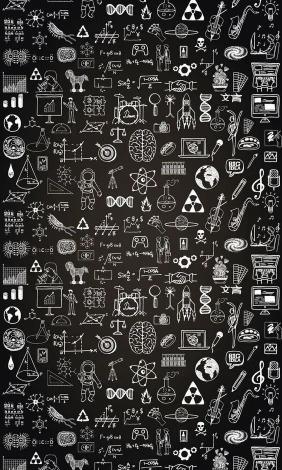 Chalkboard Science Doodles