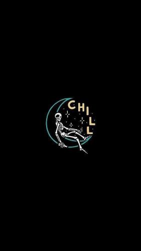Chill Skeleton Moon