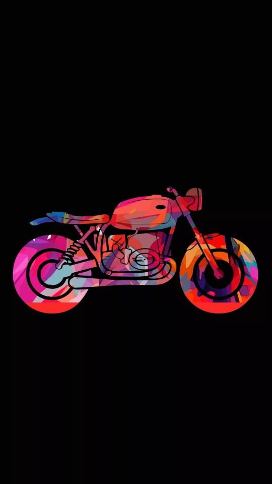 Colorful Motorcycle Art